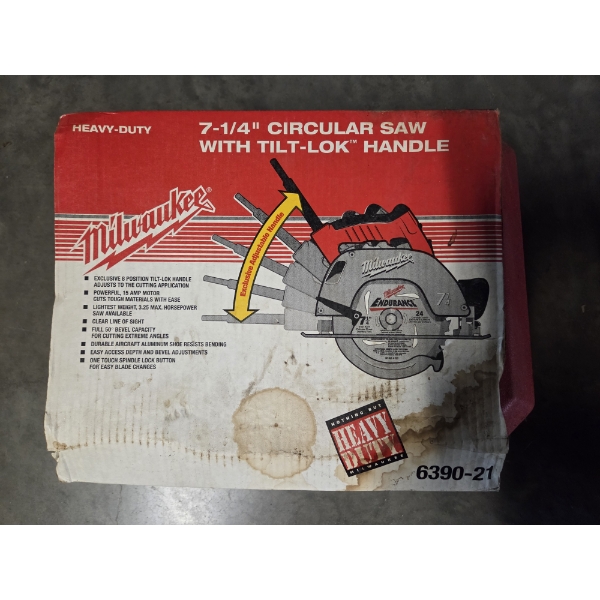  New In Box! Milwaukee 7 1/4 Circular Saw With Tilt Lock Handle In Hard Case