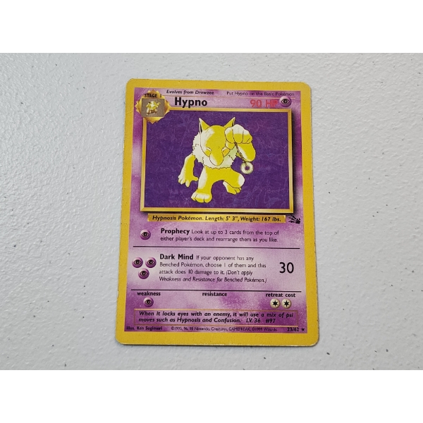 Vintage Pokemon Trading Card: Hypno 23/62