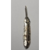 Image 2 : Sterling Silver 3.5" Native American Silver Feather Brooch - Weight: 8.1g