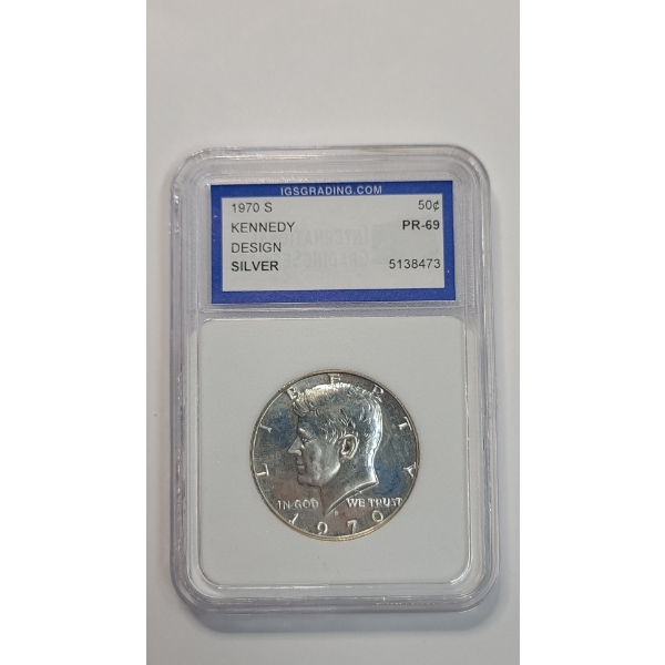 IGS 1970-S PR69 40% Silver Kennedy Half Dollar 