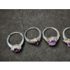 Image 3 : Stunning Sterling Silver Rings Ft. Purple Stones Including Amethyst Weighing 13.3 Grams Total
