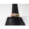 Image 1 : Beautiful 10K Yellow Gold Ring with Colorful Stones - Size 6 - Total Weight: 2.7g