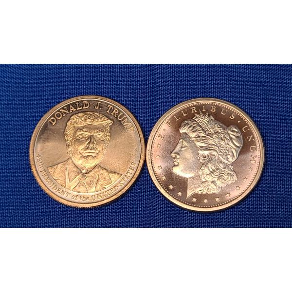 (2) One AVDP 0z .999 Fine Copper Rounds