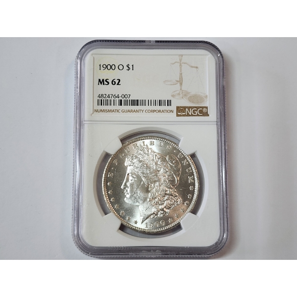 NGC MS 62 1900-O 90% Silver Morgan Dollar