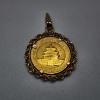 Image 4 : 1993 China 5 Yuan 1/20th oz .999 Fine Gold Panda in 10K Bezel Pendant - Total Weight 2.5g