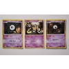 Image 1 : Three Vintage Pokemon Trading Cards Featuring Unown