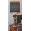 Image 3 : Vintage Pair Of Living Room  Brass Table Lamps Patriotic Theme - Eagle 39" T