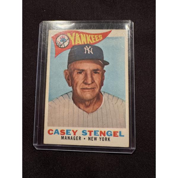1960 Topps Casey Stengel Yankees Baseball Card - Mint Condition