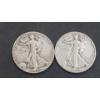 Image 1 : U.S 1946 & 1947-D Walking Liberty 90% Silver Half Dollars - Face Value: $1.00