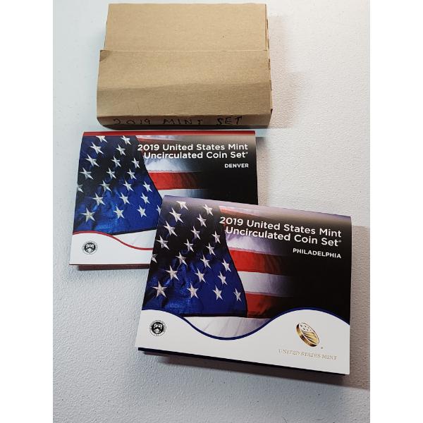 2019 P&D United States Mint Uncirculated 20-Coin Set - Original Packaging & CoA