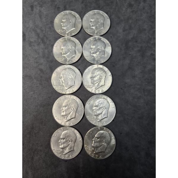 (10) Eisenhower Dollars