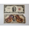 Image 2 : Two U.S. Red Seal $2 Notes: Series 1953-A & 1928-D