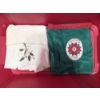 Image 2 : Large Red & Green Tote With New And Like New Linens, Towels, Placemats & More