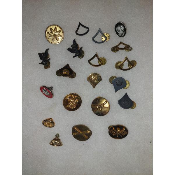 Vintage Collection Of Military Pins / Insignia's  See Pics - Display Not Incl