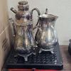 Image 5 : Vintage Silver Plated Cocktail Shaker Water Pitcher And Teapot Hollowware Lot - 6lbs
