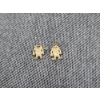Image 1 : 14K Gold Looney Tunes Trademarked Tasmanian Devil Earrings Weighing 0.8 Grams - Bent Posts