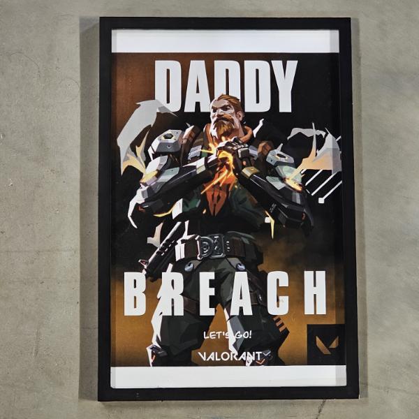 Valorant Breach Daddy Let's Go! Framed Art Print (18x12")