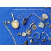 Image 9 : Large Assortment of Sterling Silver Jewelry Pieces: Rings, Bracelets, Necklaces, & More TW: 228.2g
