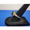 Image 2 : Stunning 14K Gold Ring with Dark Blue Stone - Size 7.5 - 3.5g