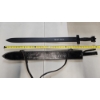 Image 2 : Hand-Forged Carbon Steel 37-Inch Black Edition Radulf Inscribed Viking Sword With Leather Scabbard
