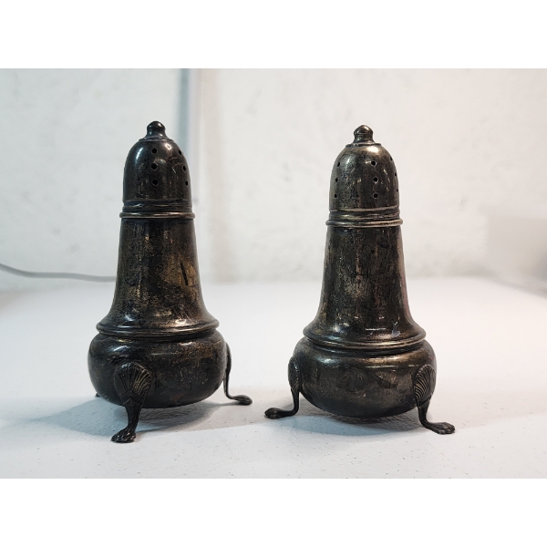 Vintage National Sterling Silver Salt and Pepper Shakers TW: 65.8g