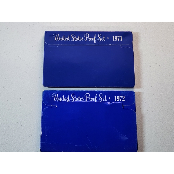 x2 United States Mint Proof Sets: 1971 & 1972 in Original Packaging