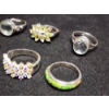 Image 6 : Gorgeous Sterling Silver Rings Ft. Topaz, Sapphire & More - Weighing Total of 17.1 Grams
