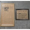 Image 1 : Vintage Framed Baseball News Articles 
