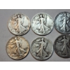 Image 2 : Assorted Years Walking Liberty Silver Half Dollars Face Value $5.00
