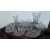 Image 1 : Large Assortment Of Vintage Cut / Pressed Glass Pieces As Shown - See Description