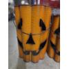 Image 3 : Brand New! Set Of (5) Festive Galvanized Jack O Lantern Buckets 9'', 11'', 13'', 15'', & 17'' 
