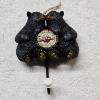 Image 1 : Ebros Whimsical Black Bear Couple Kissing Wall Hook