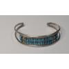 Image 1 : Sterling Silver Southwestern Style Cuff Bracelet - Weight: 14.8g
