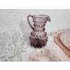 Image 4 : Lot of Assorted Glassware: Pink Depression Glassware, Hobnail Pitcher, Shell Punch Bowl & 12 Cups
