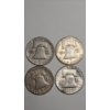 Image 4 : (4) United States Franklin 90% Silver Half Dollars With Coin Tube - Face Value: $2.00