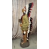 Image 4 : Superb, Rare Native American Chief Statue - Large, Approx 52in Tall  