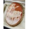 Image 4 : Gold Colored Cameo Broch With Majestic Horse Artwork 
