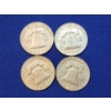 Image 2 : x4 Assorted Years 90% Silver Franklin Half Dollars - Face Value: $2.00