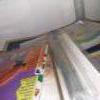 Image 4 : Stained Glass Tools & Supplies -  2,  Box & Assorted Glass Pieces Cut Squares & Remaining Pieces