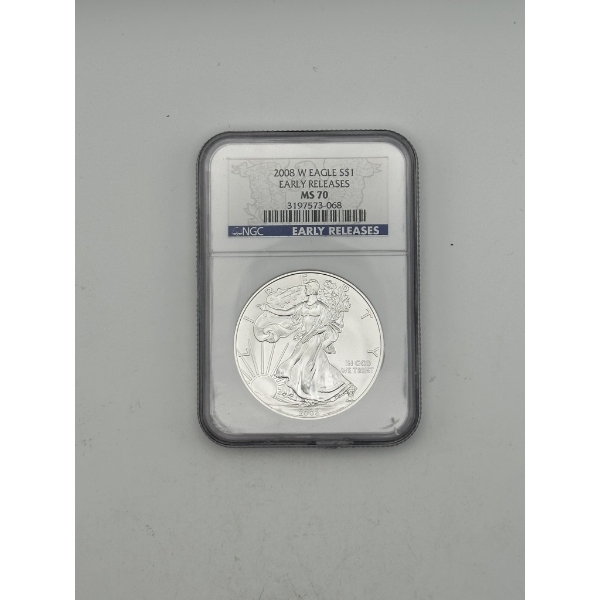 NGC MS70 2008-W Silver American Eagle - Early Releases
