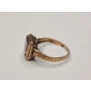 Image 2 : 10K Yellow Gold Antique Style Ring With Light Purple Gemstone (Clipped) - Weight: 1.6g