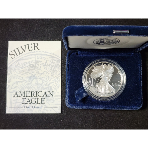 1996-P 1 Oz Silver American Eagle Proof Coin in Original Packaging - Mintage of 500K!