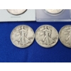 Image 6 : Lot of 10 Silver Half Dollars: x2 Franklin Half Dollars & x8 Walking Liberty Half Dollars FV: $5.00