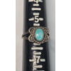 Image 10 : Sterling Silver Repousse Dove Love Birds Brooch & Southwestern Style Turquoise Ring - Weight: 16.9g