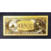 Image 2 : $1 US Currency Gold Foil Note -  24k (.999) Gold Foil  1 Of 7 In The Modern Note Series Offered
