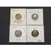 Image 1 : Assorted U.S. Dimes: 1940-S Silver Mercury, 1955 Silver Roosevelt, 2005-S Proof, 1981-S Proof 