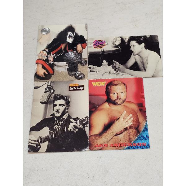 Lot of (4) Wrestling/Music Vintage Trading Cards