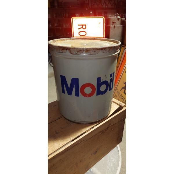 Oil & Gas Advertising -  Vintage MOBIL OIL 5 Gallon (Partially Filled) Oil Can (Believed To Have Old