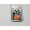 Image 2 : CEECO One Ounce .999 Fine Silver "Happy Halloween 1973" Silver Colorized Art Bar