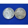 Image 2 : x2 1961 Canadian Voyager 80% Silver Dollars 